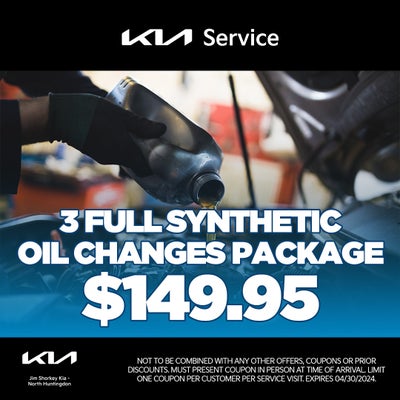 3 Full Synthetic Oil Change Package