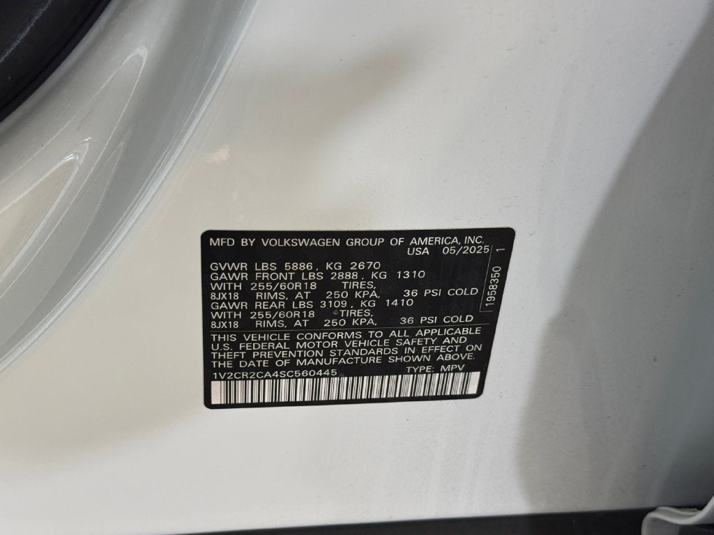 2025 Volkswagen Atlas 2.0T Peak Edition
