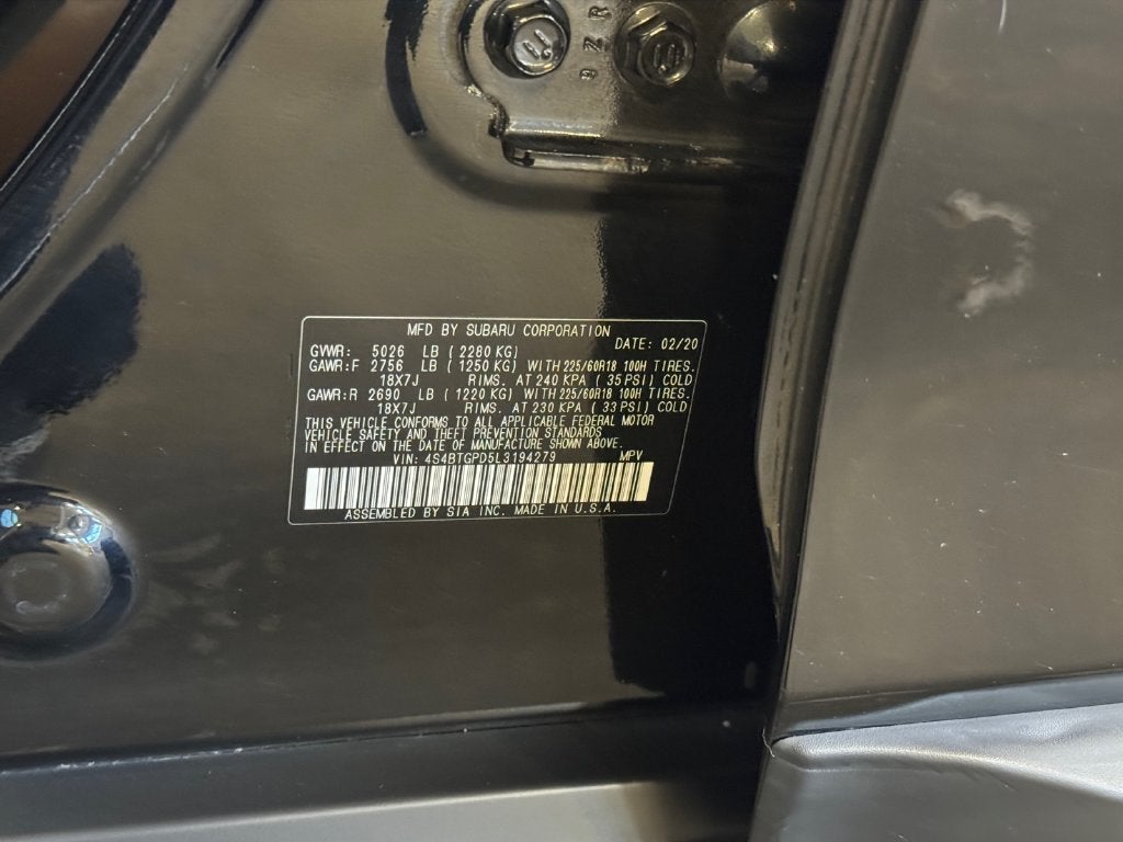 2020 Subaru Outback Touring XT
