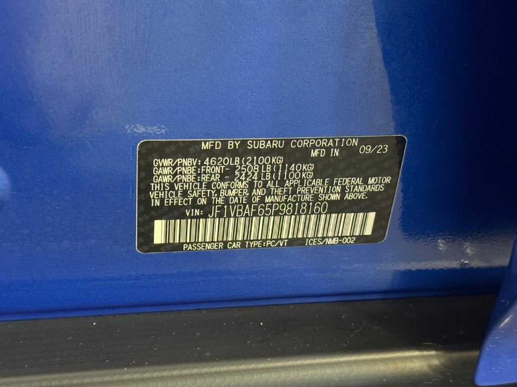 2023 Subaru WRX Premium 6 SPD