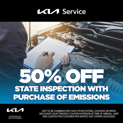50% OFF State Inspection w/ purchase of emissions
